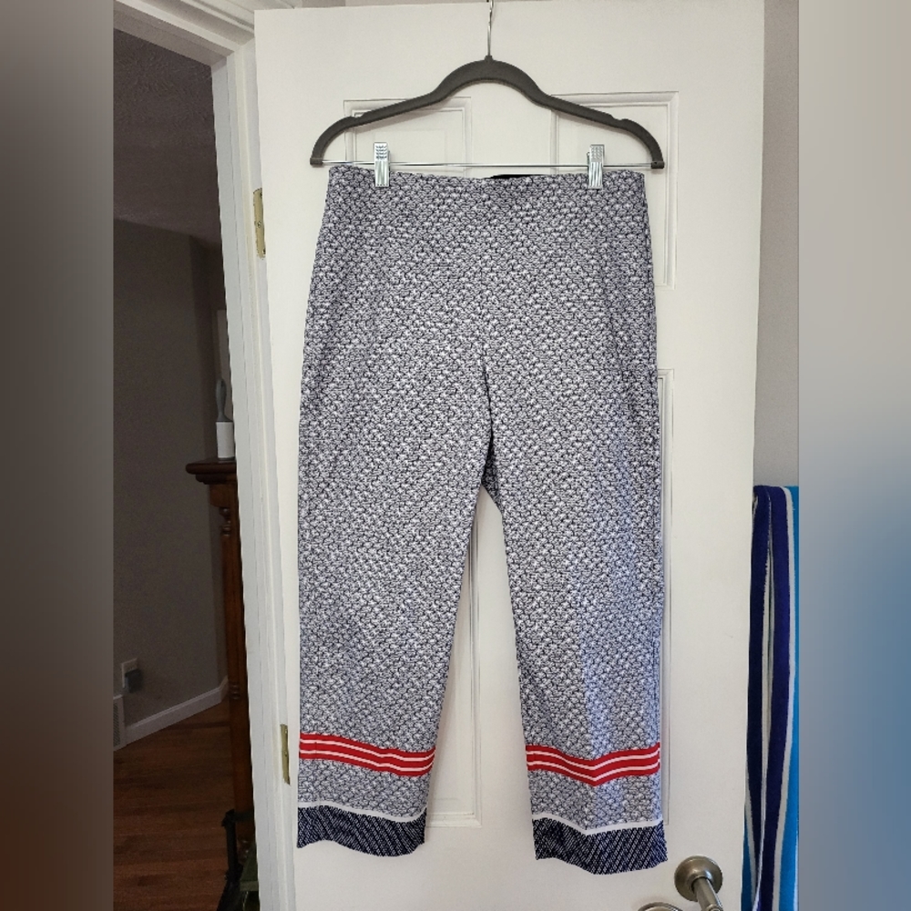 Charter Club Pant Shop Cambridge Pull On Women's Size 10 Blue White